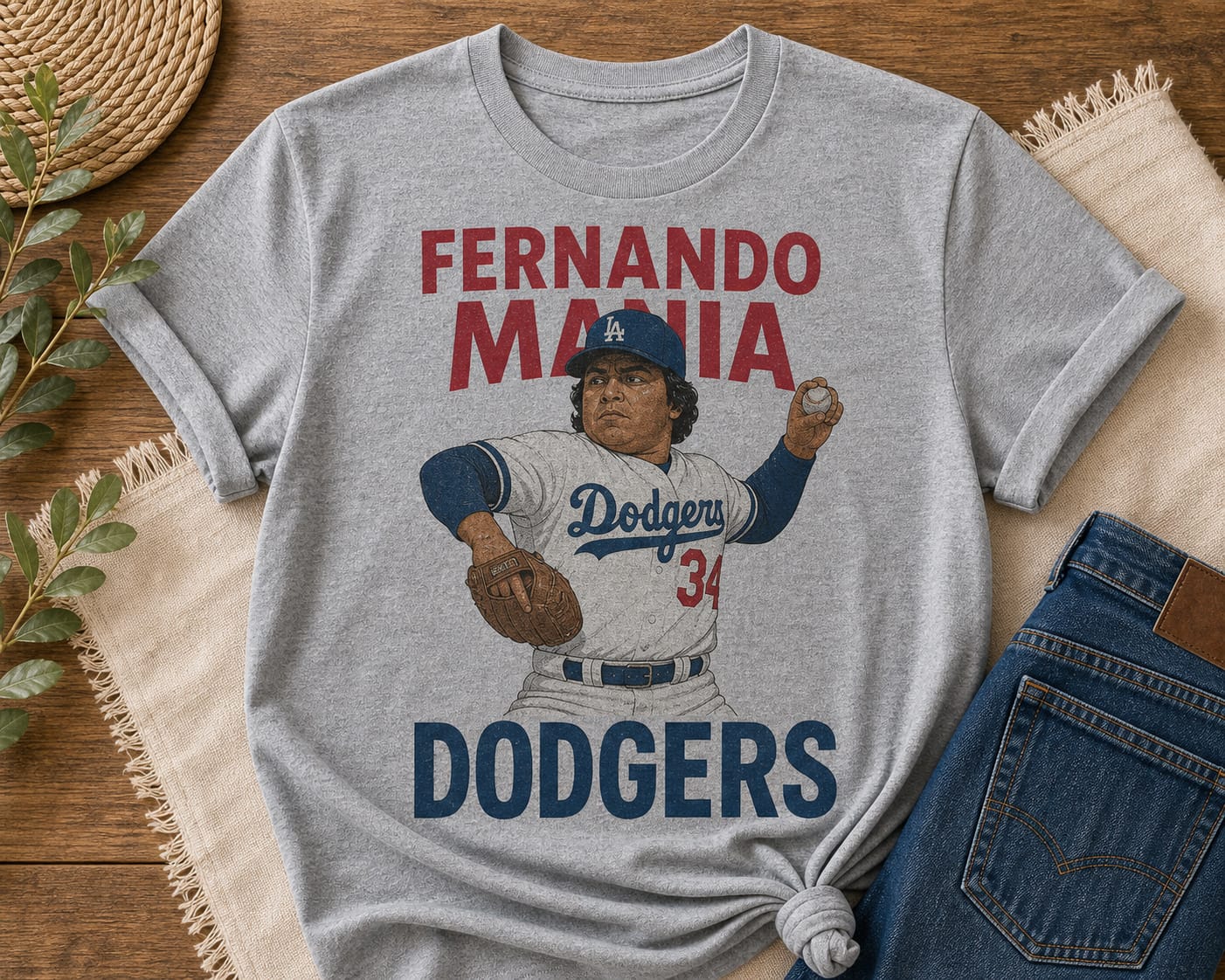 Los Angeles Dodgers Fernando Valenzuela Baseball 1980 Artwork Shirt