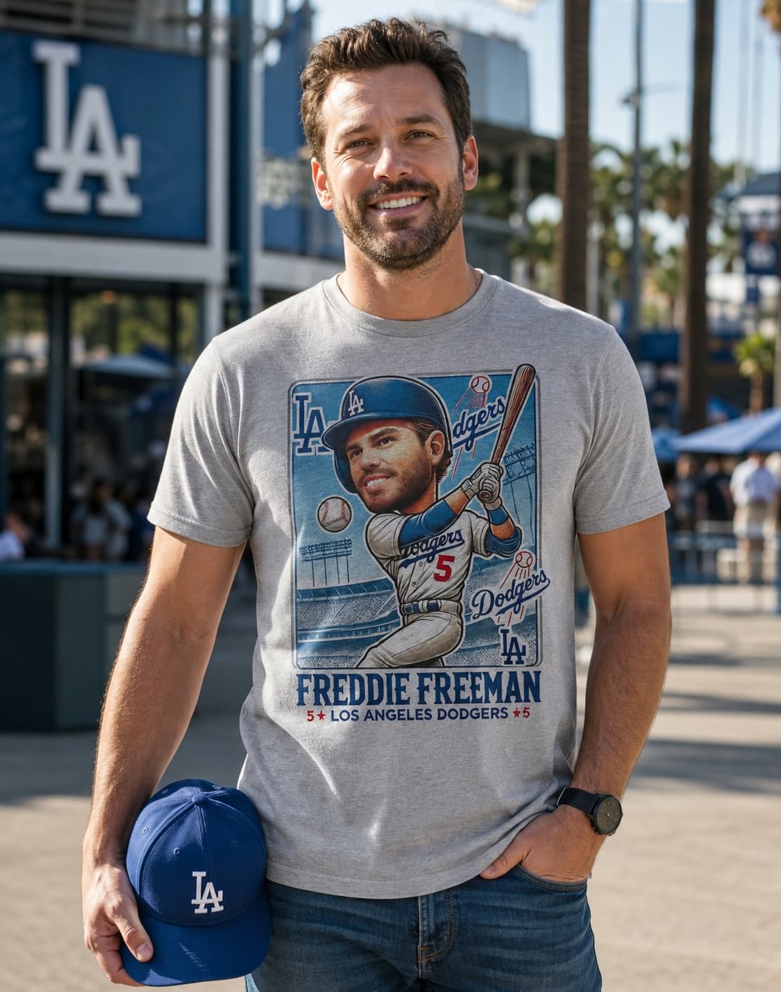 Los Angeles Dodgers Freddie Freeman 1B Exclusive Retro Baseball Artwork Shirt