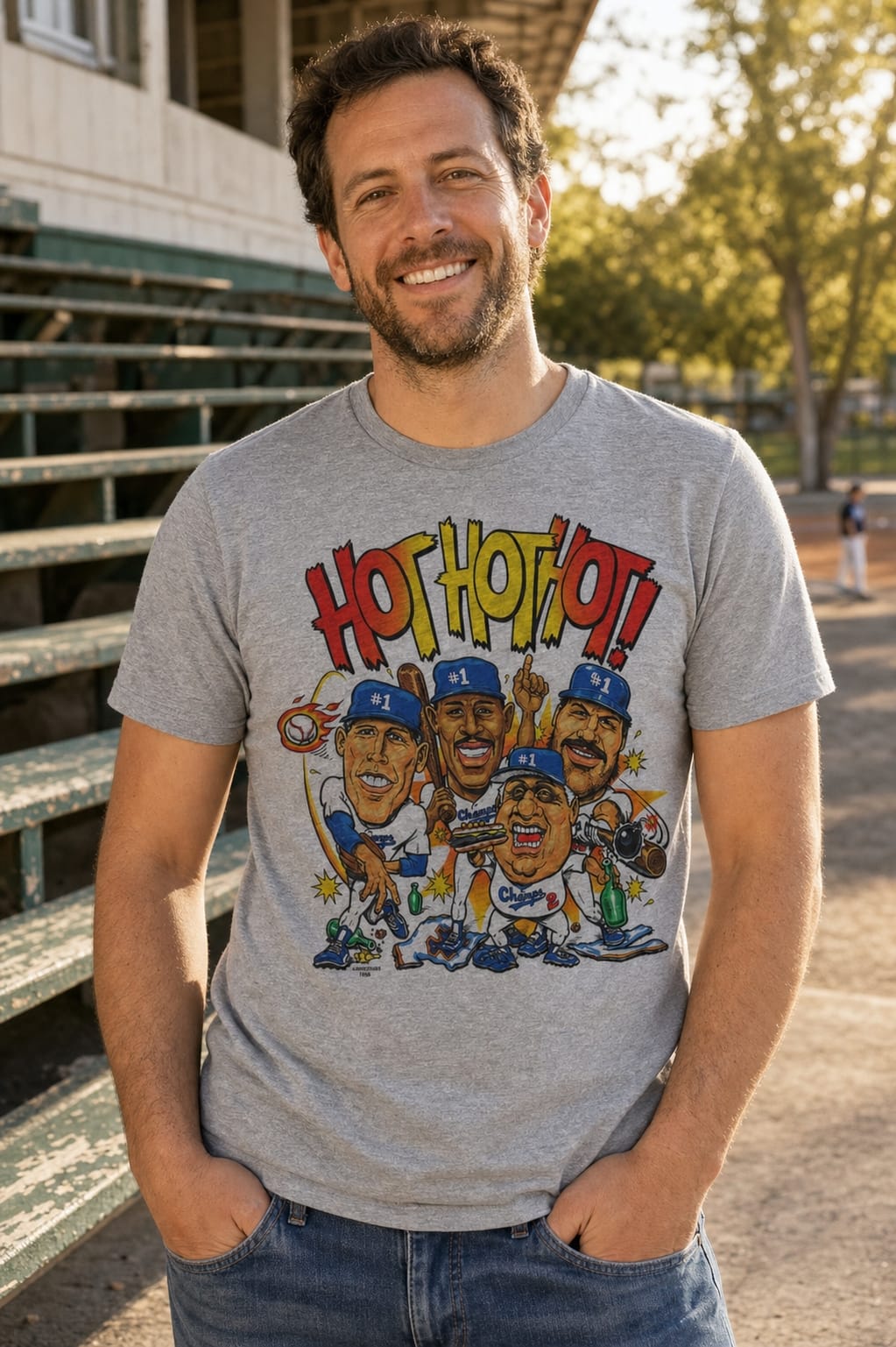 Los Angeles Dodgers Hot Team Champs 1988 Retro Baseball T-Shirt