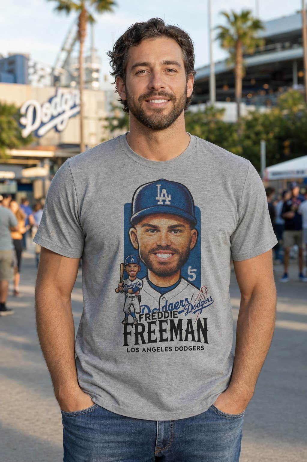 Los Angeles Dodgers LA Freddie Freeman Exclusive Retro Baseball Artwork Shirt