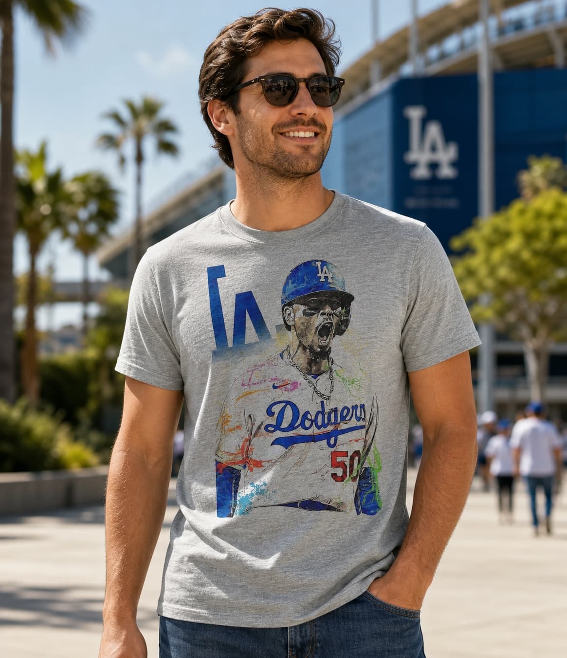 Los Angeles Dodgers Mookie Betts Exclusive Retro Baseball Artwork Shirt