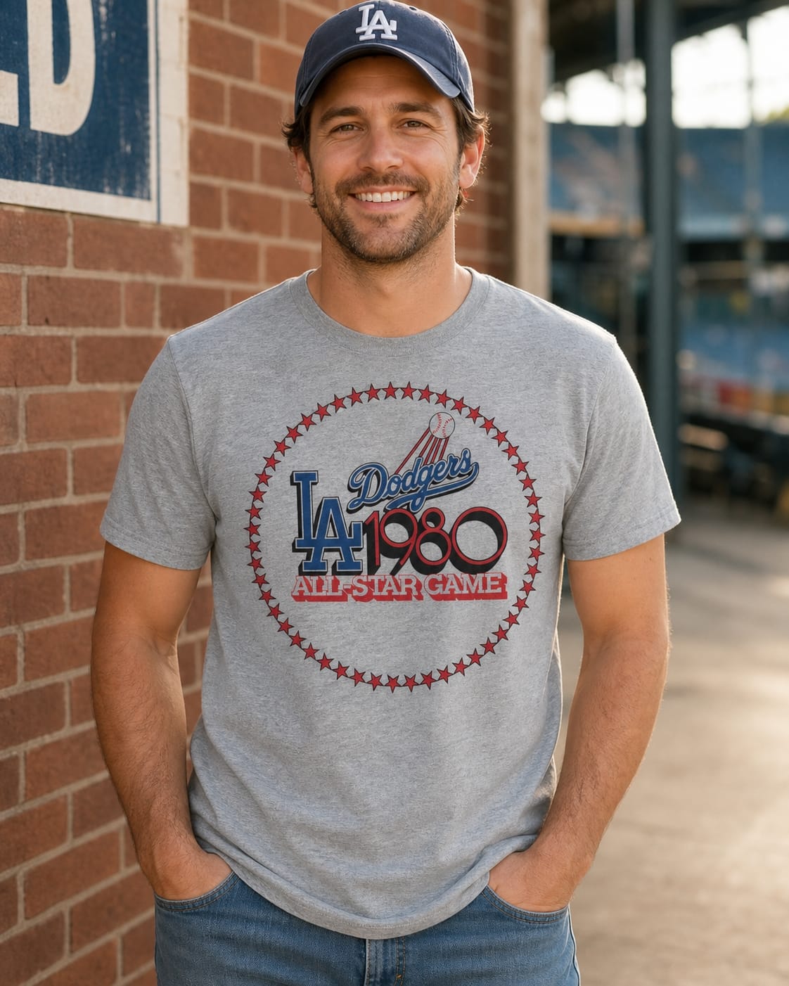 Los Angeles Dodgers Retro All Star Game Baseball 1980 Artwork Shirt