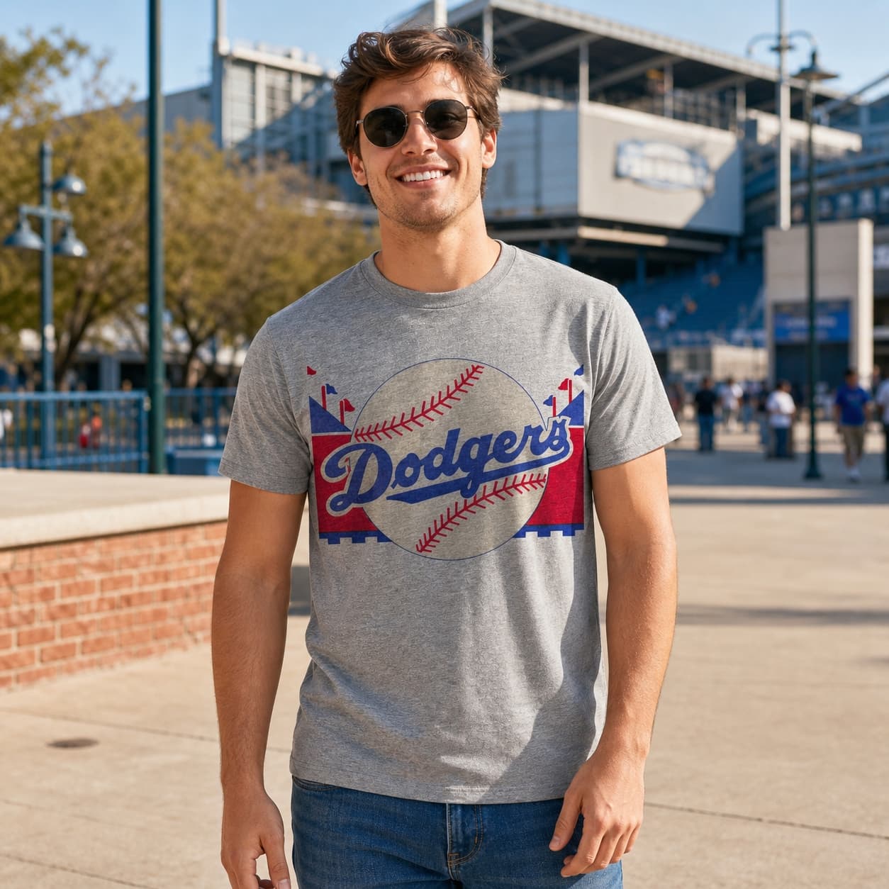 Los Angeles Dodgers Retro Baseball 1950 Artwork Shirt