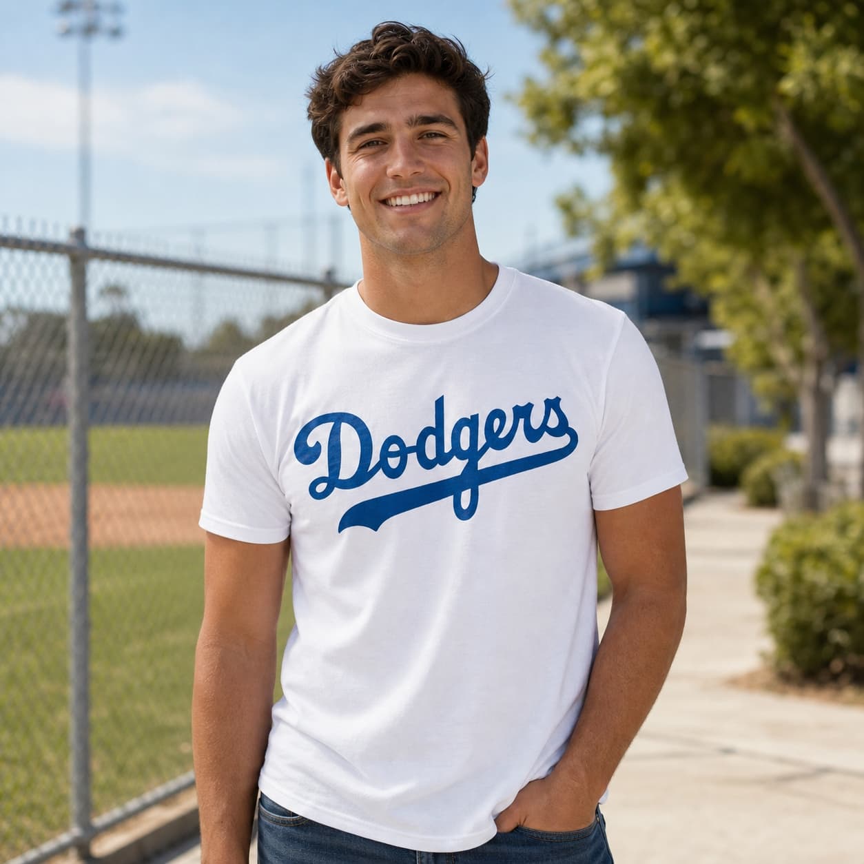 Los Angeles Dodgers Retro Baseball 1958 Artwork Shirt