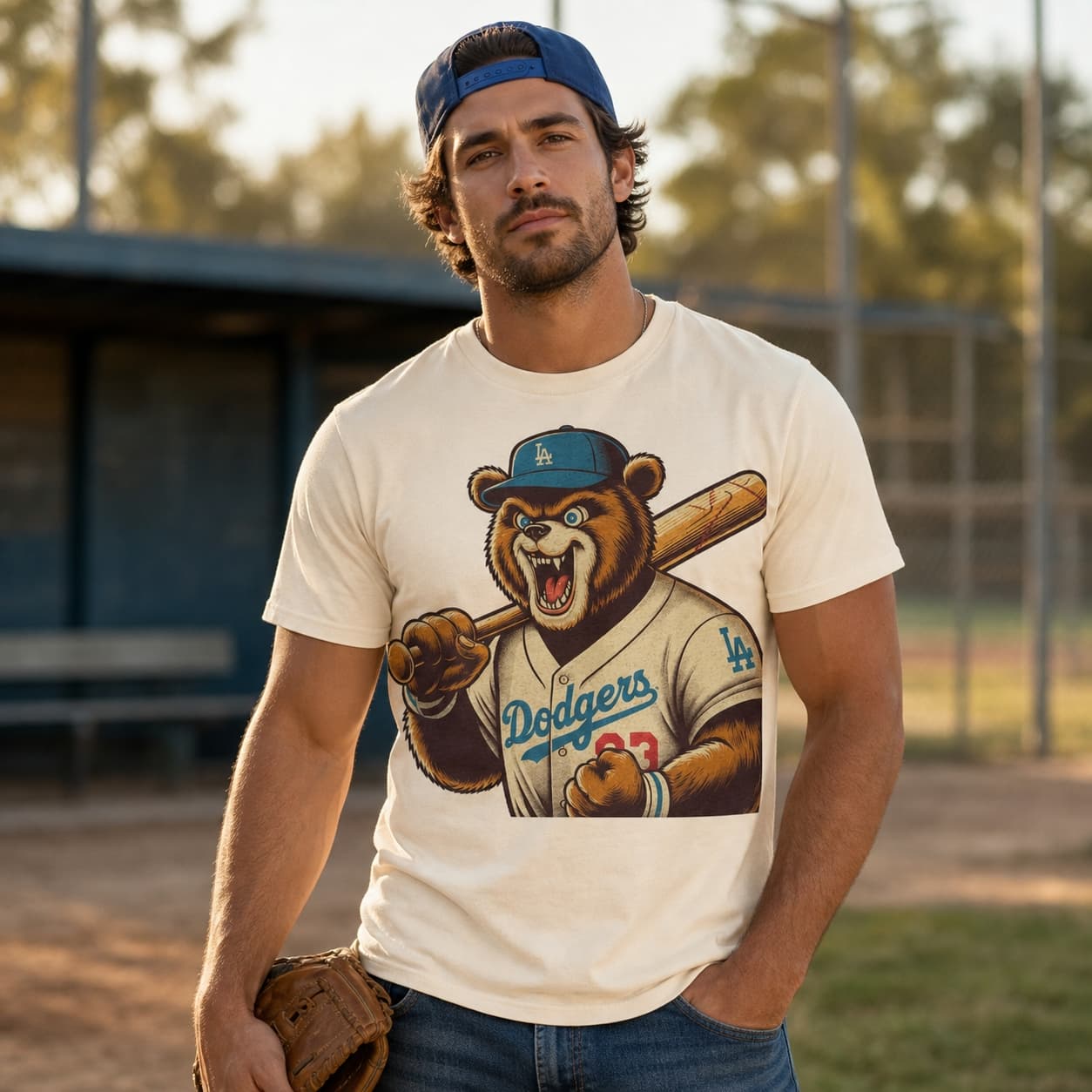 Los Angeles Dodgers Retro Baseball Mascot 1988 Artwork Shirt