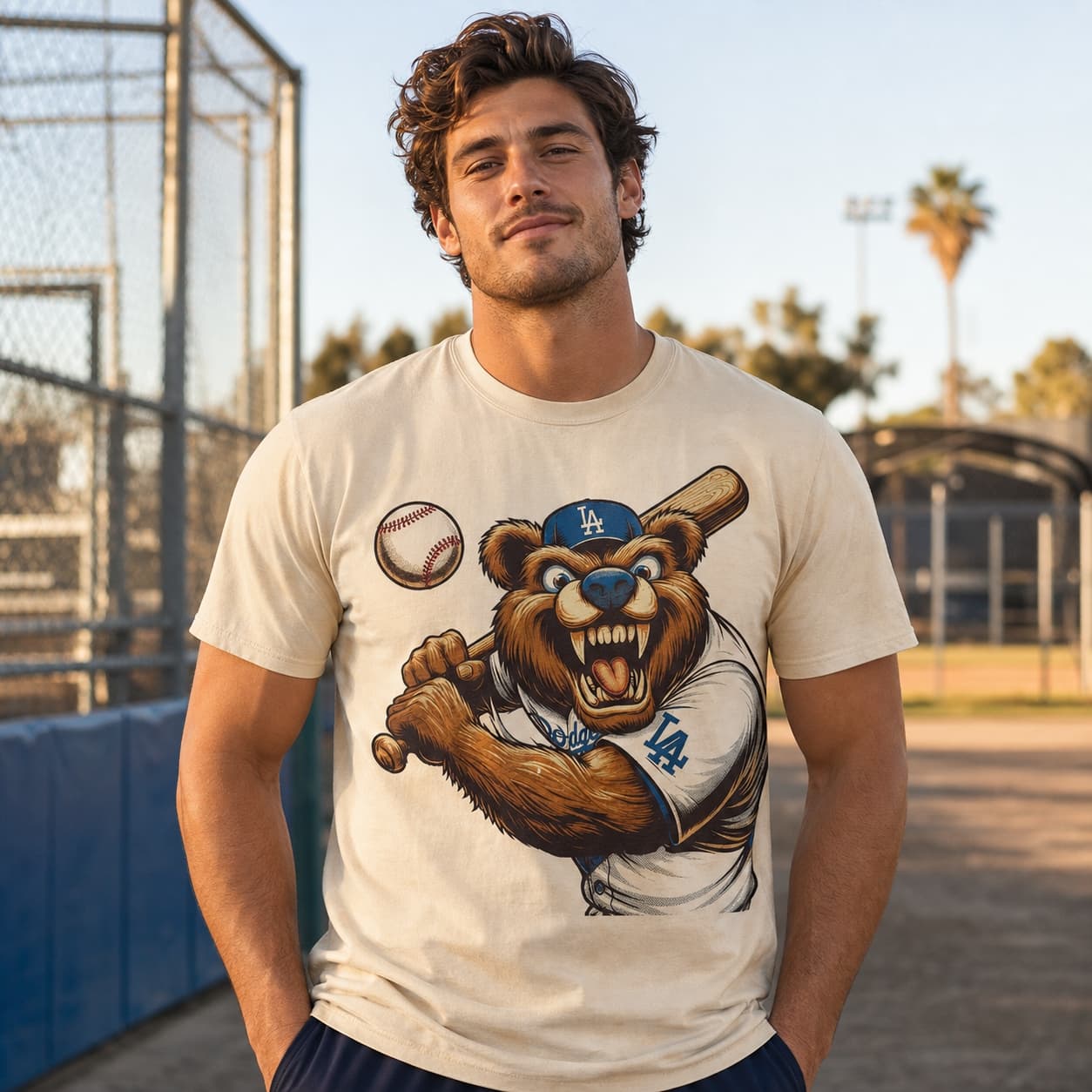Los Angeles Dodgers Retro Baseball Mascot 1992 Artwork Shirt