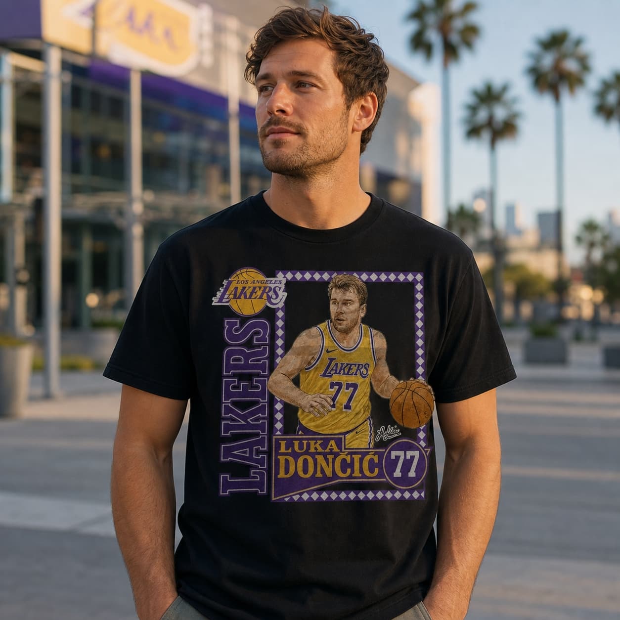 Los Angeles Lakers Luka Doncic Exclusive Retro Basketball Shirt