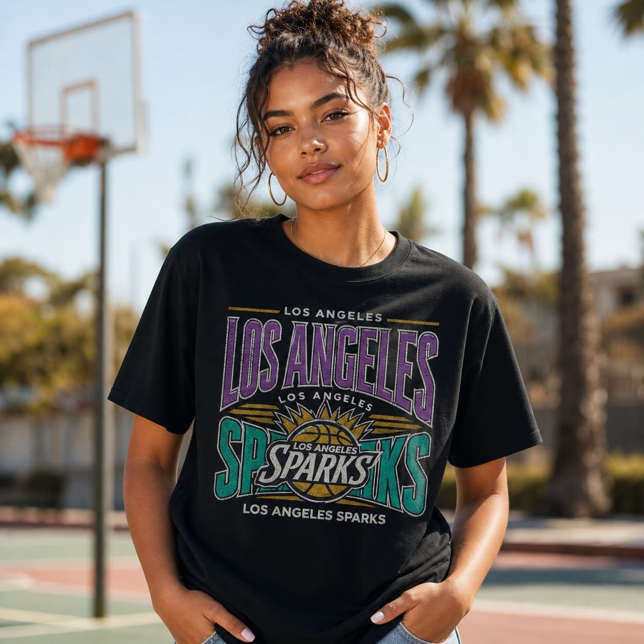 Los Angeles Sparks Exclusive Retro Basketball Playoff Shirt