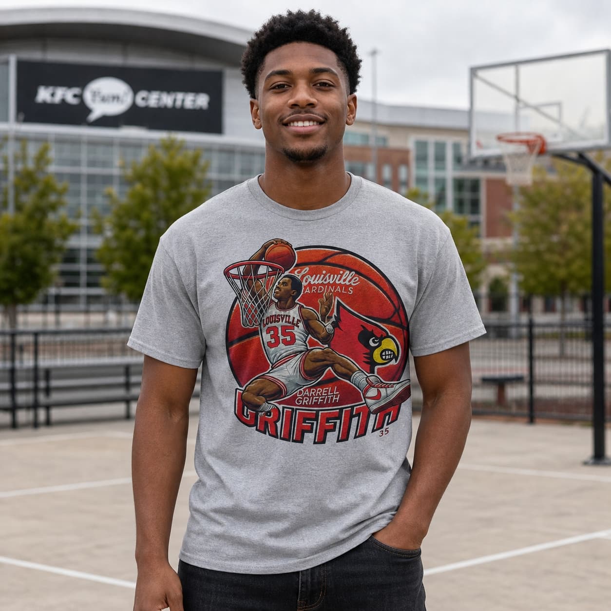 Louisville Cardinals Darrell Griffith Exclusive Retro March Madness Basketball Shirt