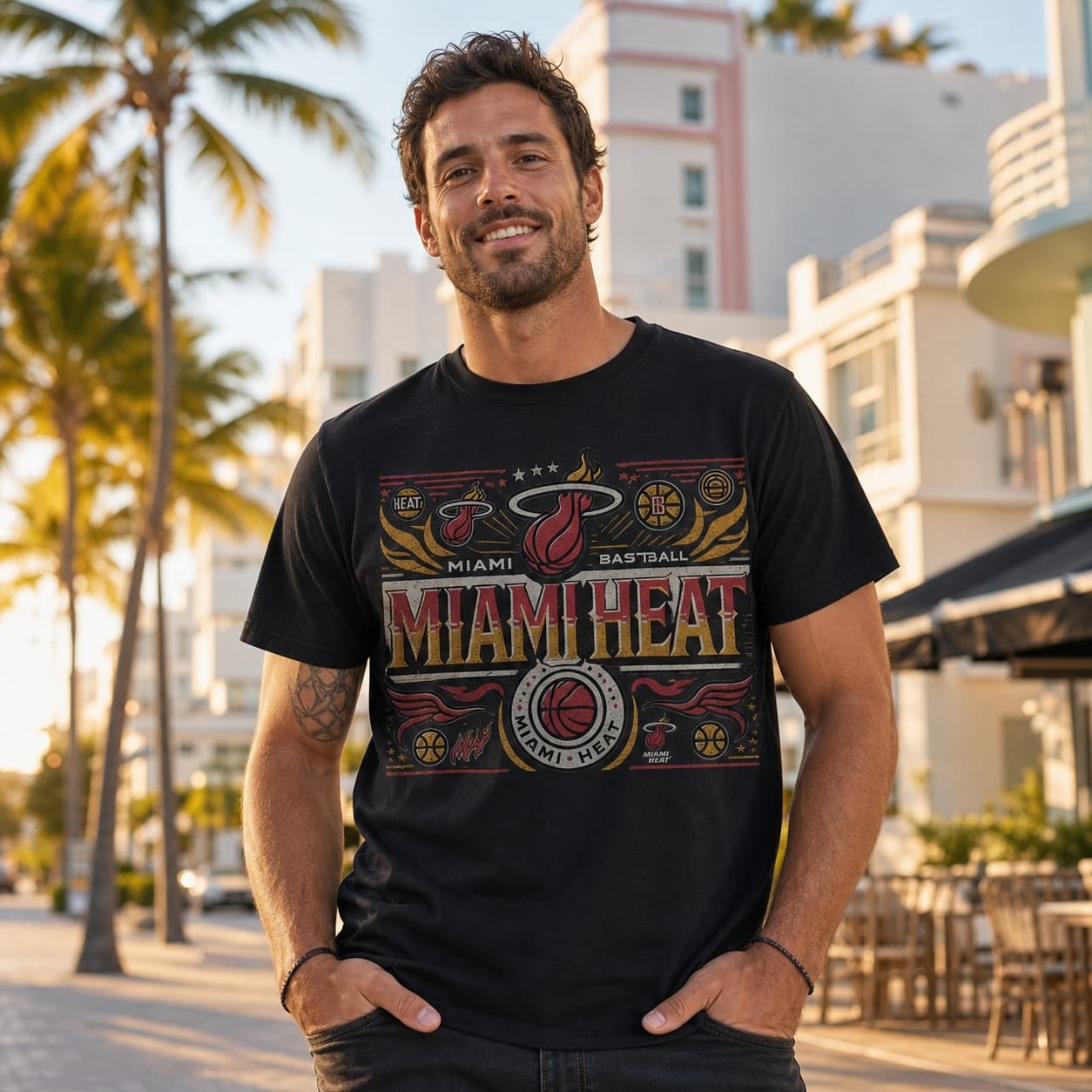 Miami Heat Exclusive Retro Pro Basketball Shirt