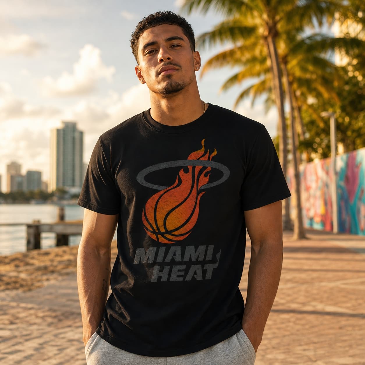 Miami Heat Retro Basketball 1988 T-Shirt