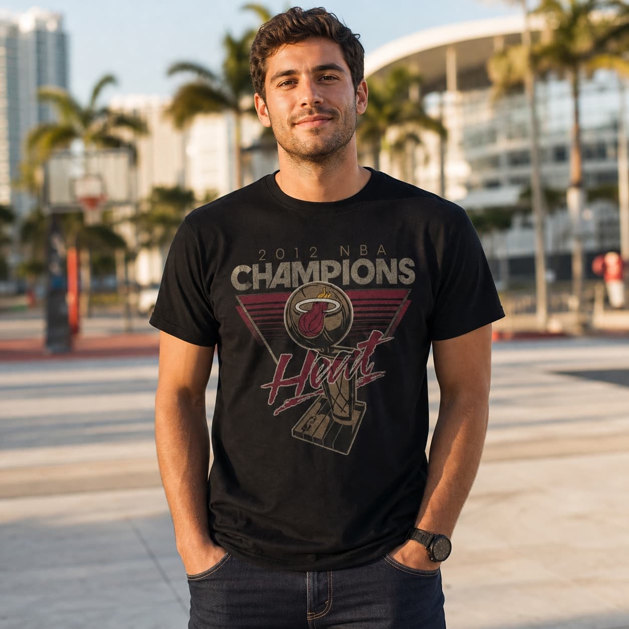 Miami Heat Retro Basketball Champs 2012 Shirt