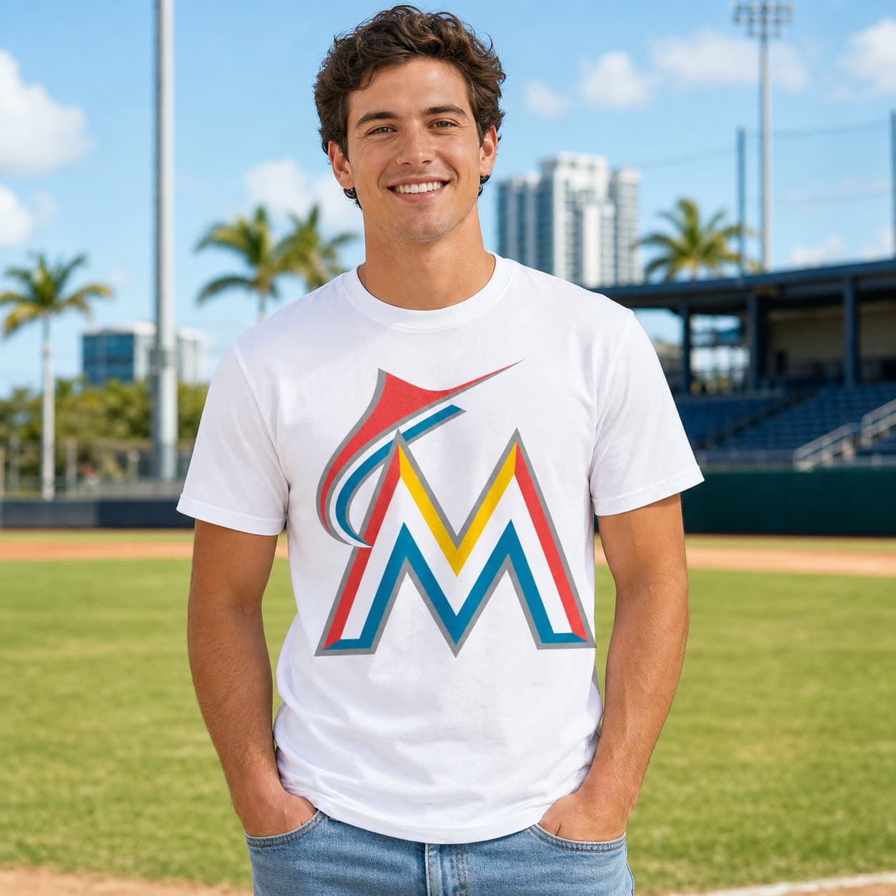 Miami Marlins Retro Baseball 2005 Artwork Shirt