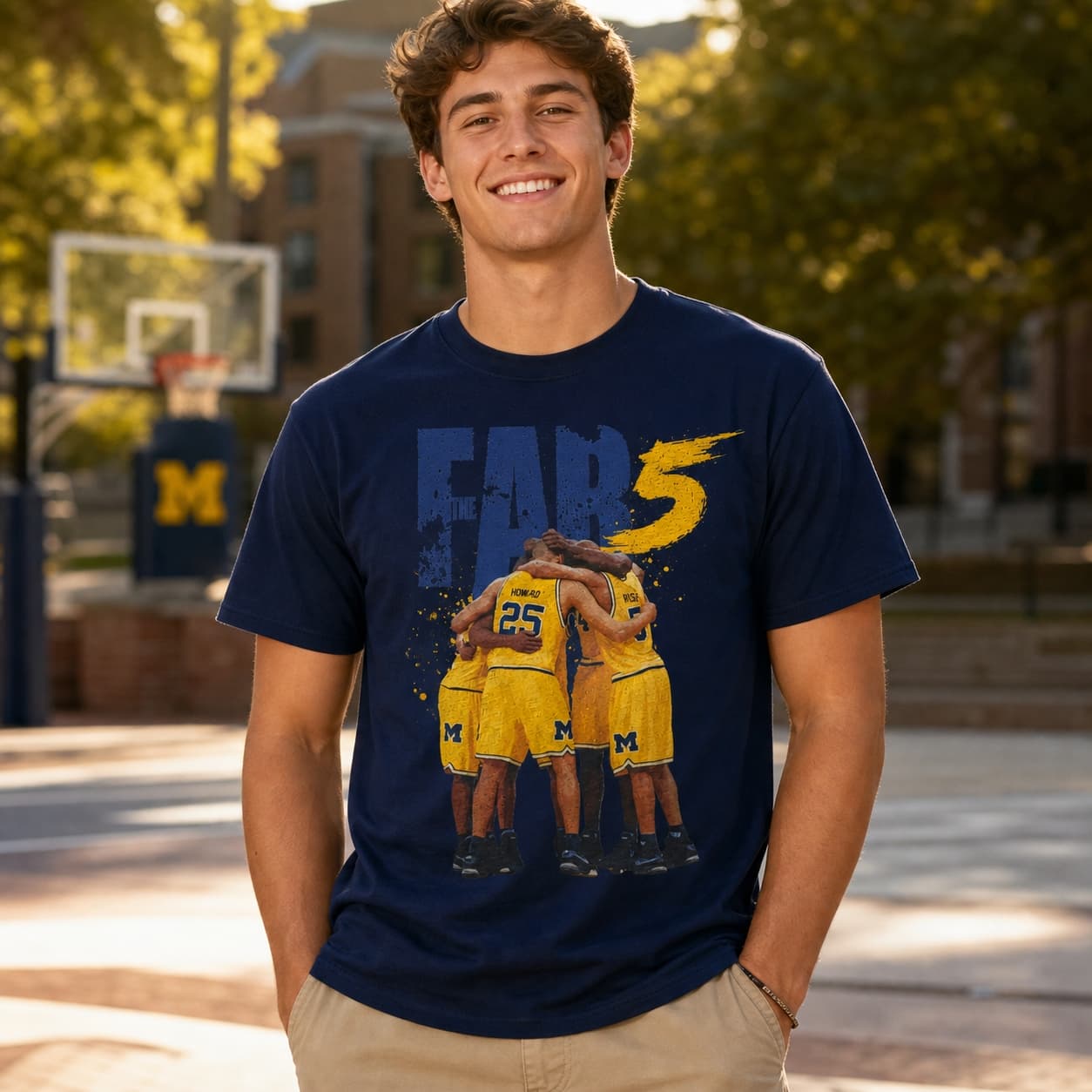 Michigan Wolverines Retro Fab Five 1992 Shirt