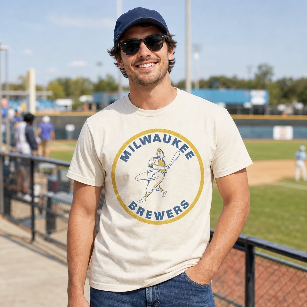 Milwaukee Brewers MLB Retro Baseball 1970 Artwork Shirt