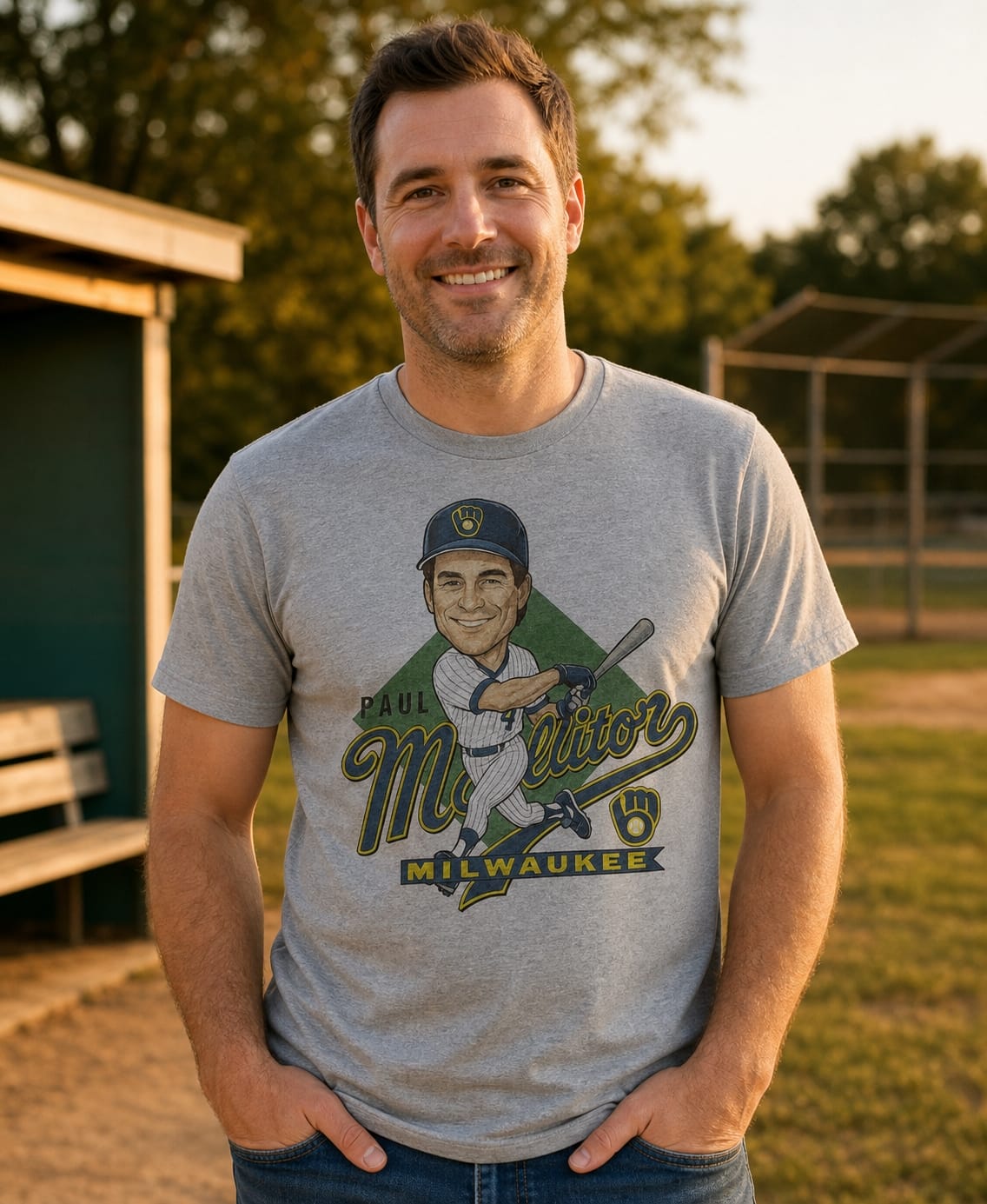 Milwaukee Brewers Paul Molitor Retro Baseball 1987 Artwork Shirt