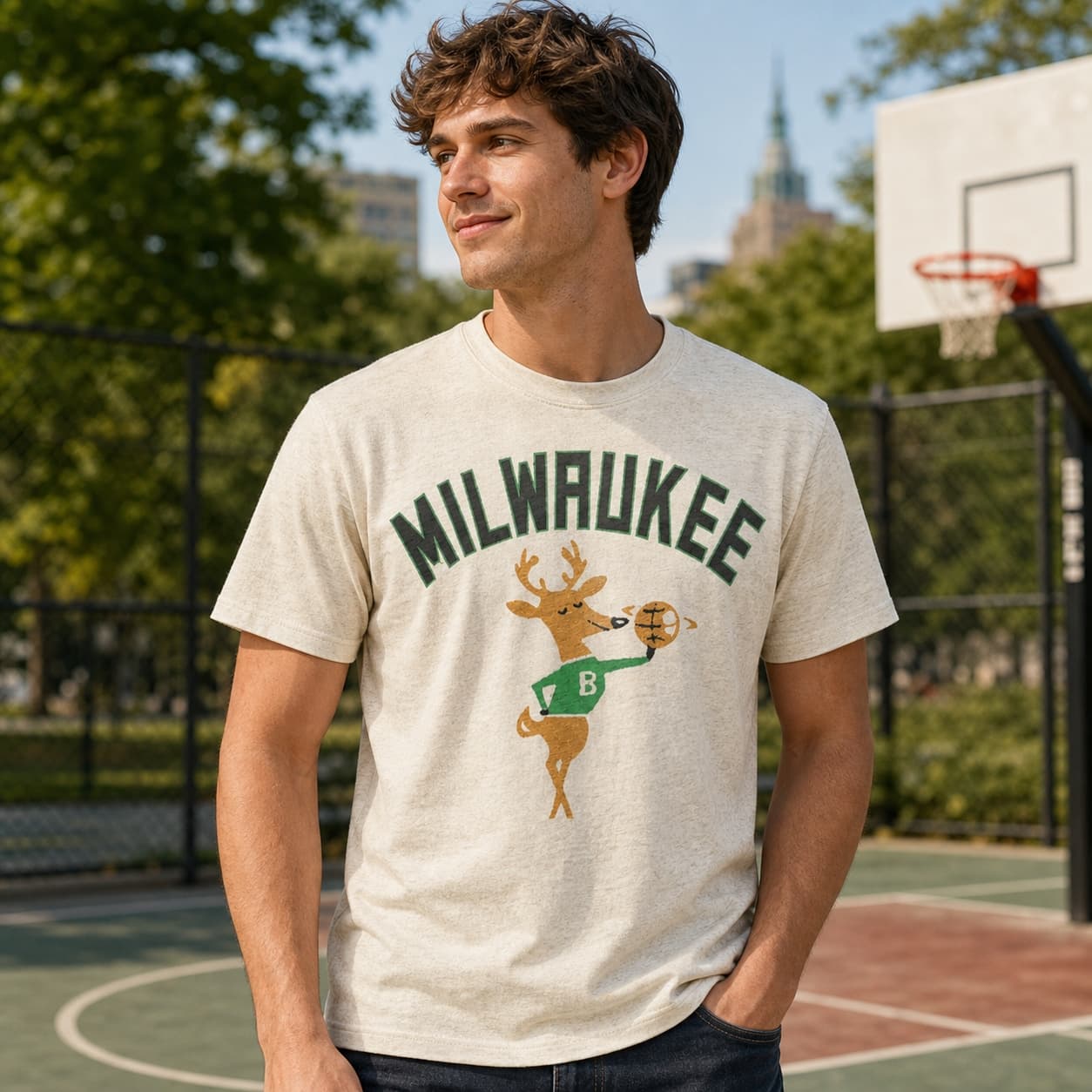 Milwaukee Bucks Retro Basketball 1973 Shirt