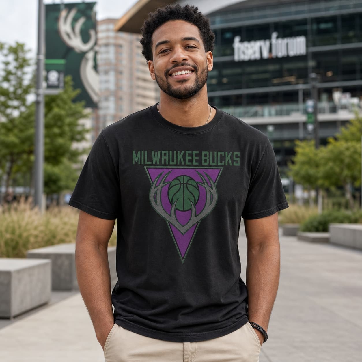 Milwaukee Bucks Retro Basketball 1995 Shirt