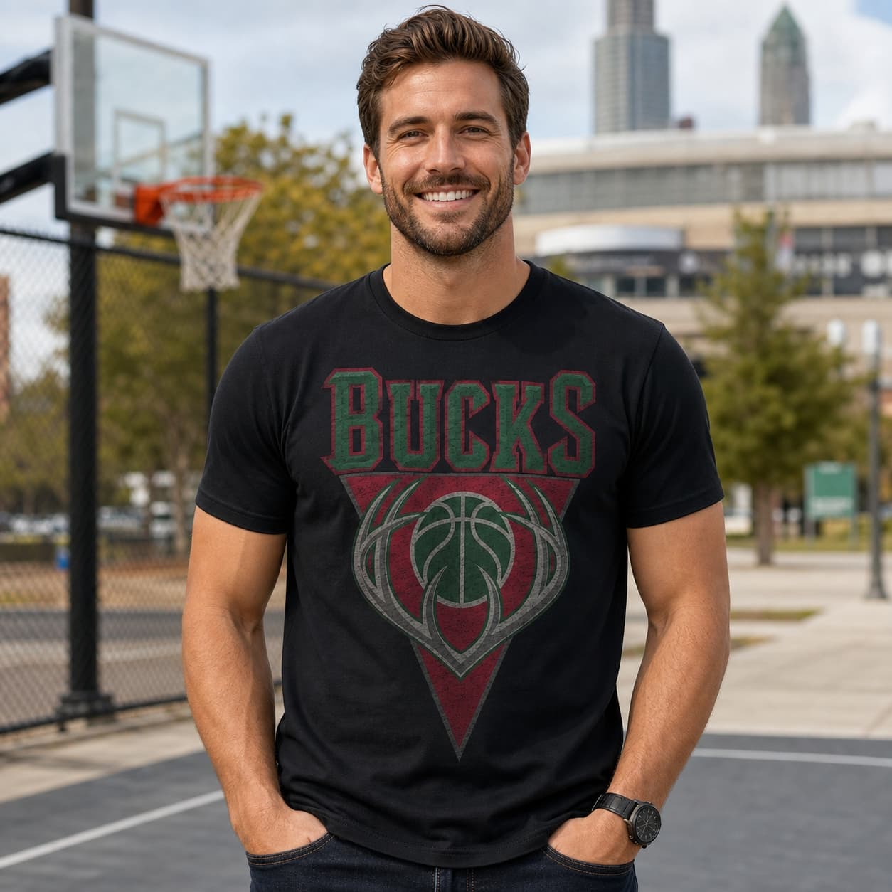 Milwaukee Bucks Retro Basketball 2007 Shirt