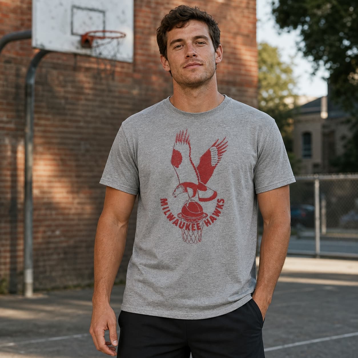 Milwaukee Hawks Retro Basketball 1951 Shirt