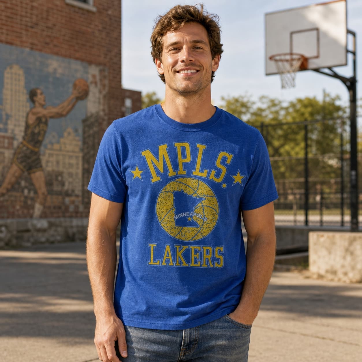 Minneapolis Lakers Retro Basketball 1947 Shirt