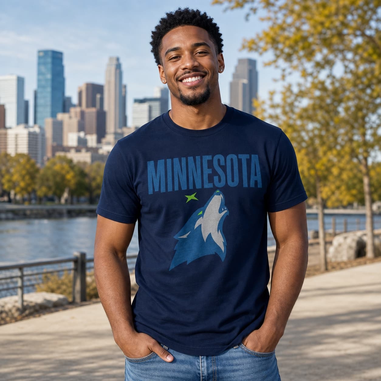 Minnesota Timberwolves Retro Basketball Mascot 1992 Shirt