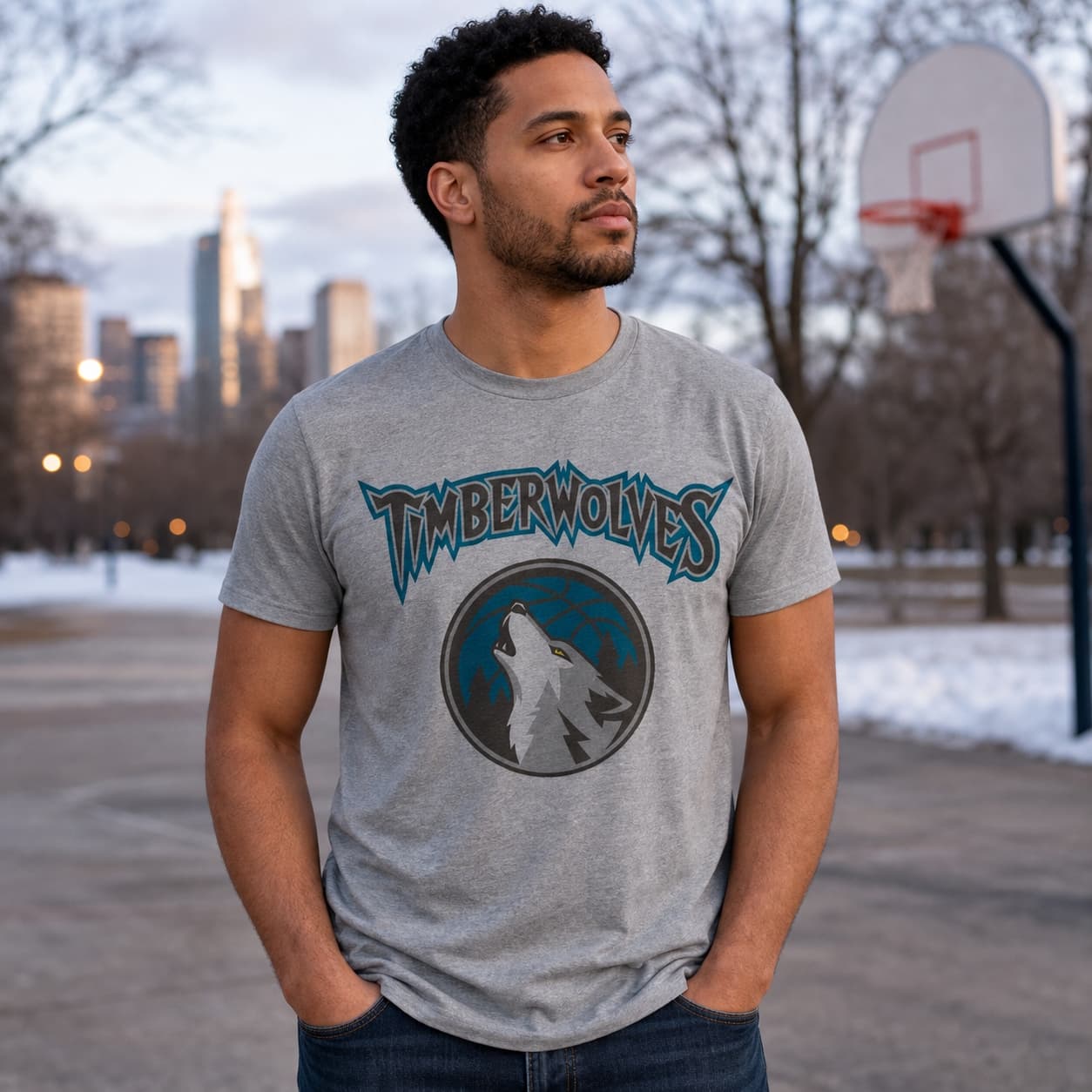 Minnesota Timberwolves Retro Basketball Mascot 1995 Shirt