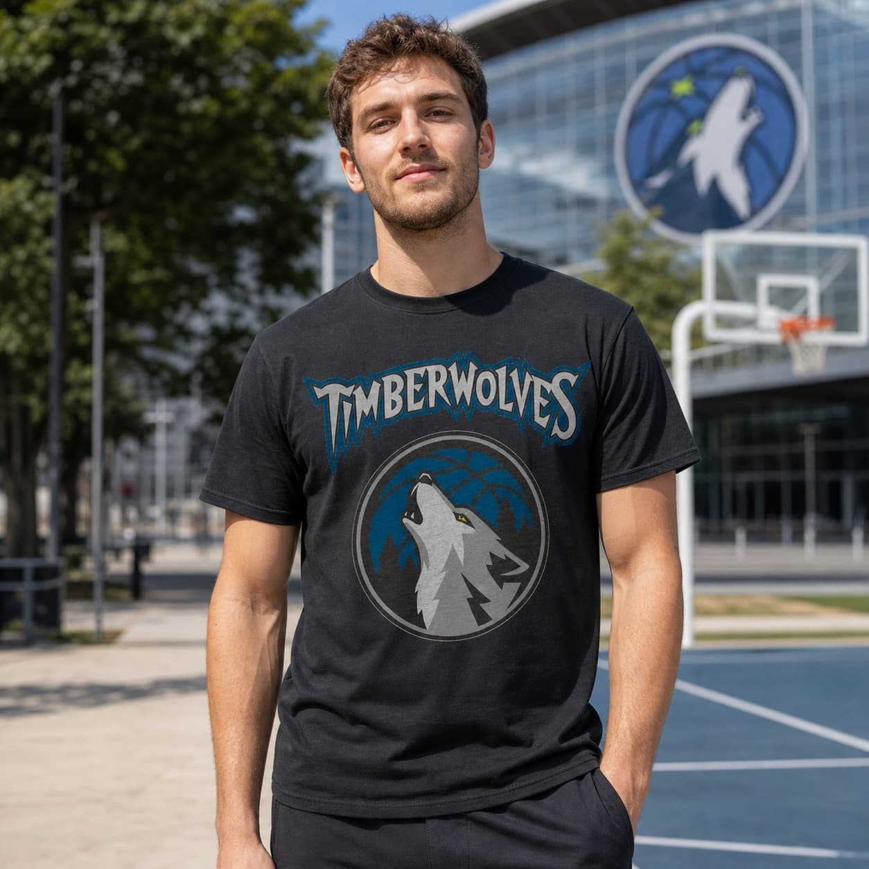 Minnesota Timberwolves Retro Basketball Mascot 1996 Shirt