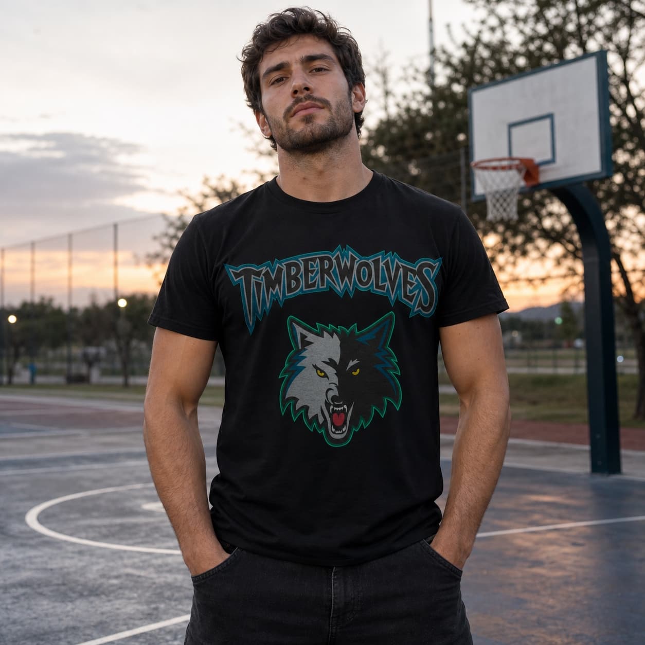 Minnesota Timberwolves Retro Basketball Mascot 1998 Shirt