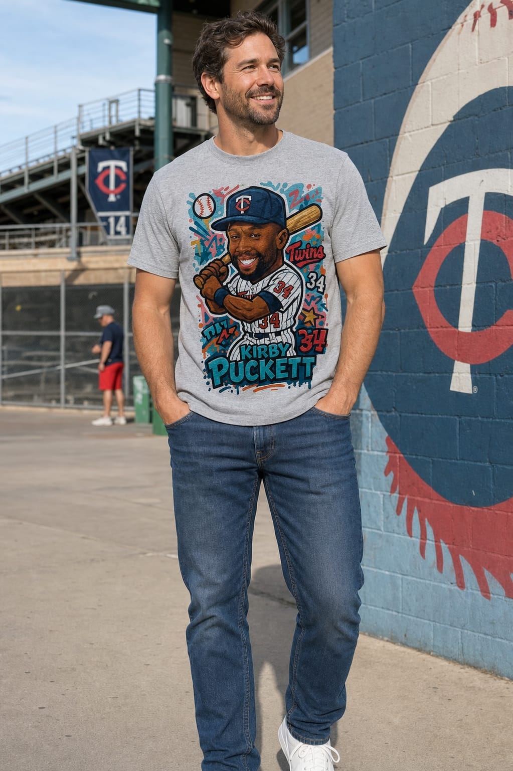 Minnesota Twins Kirby Puckett Exclusive Caricature Baseball Artwork Shirt