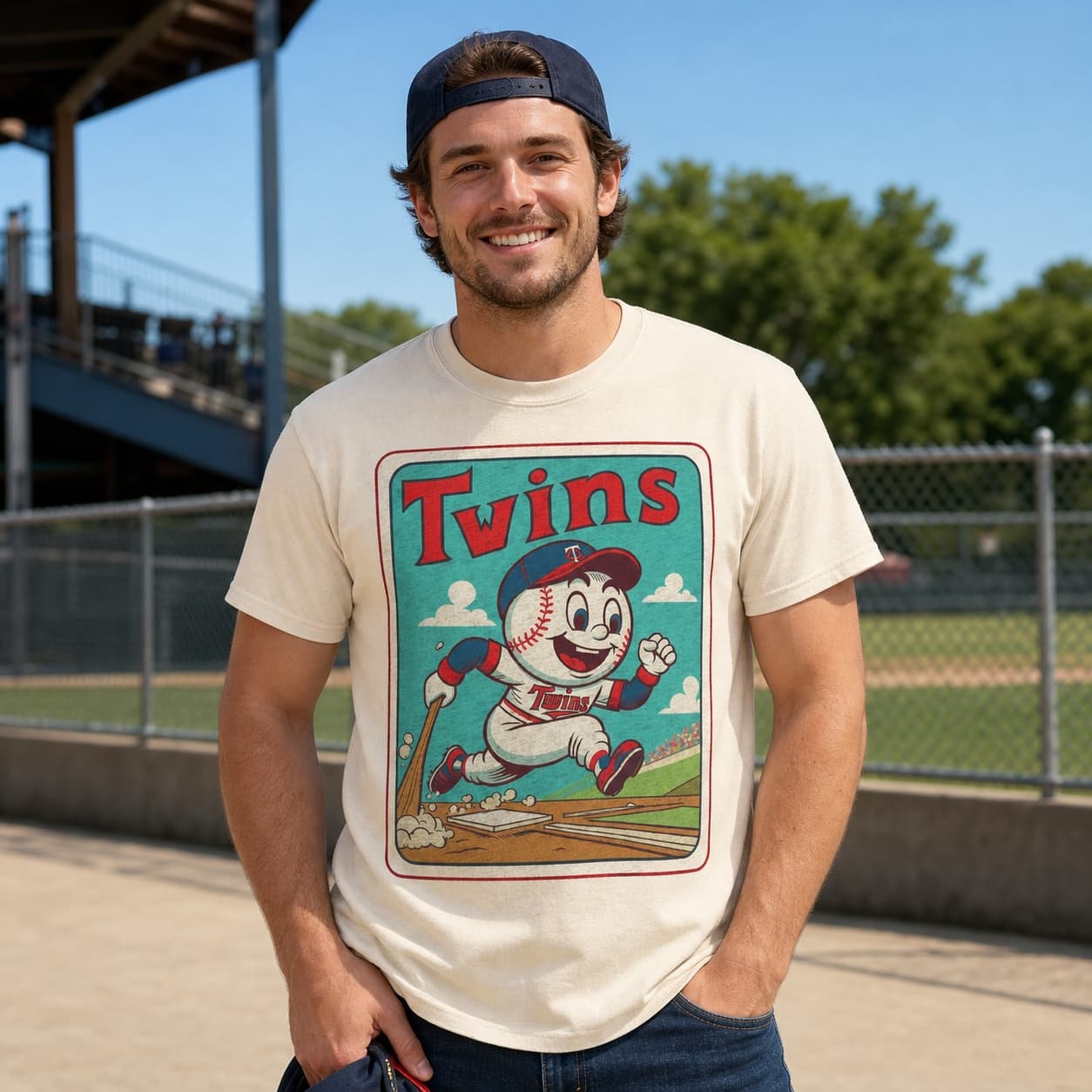 Minnesota Twins MLB Retro Baseball Card Mascot 1988 Artwork Shirt