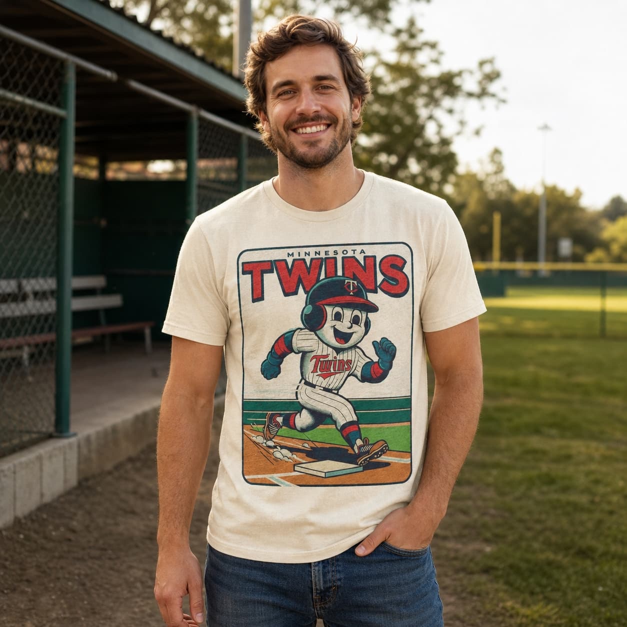 Minnesota Twins MLB Retro Baseball Card Mascot 1991 Artwork Shirt