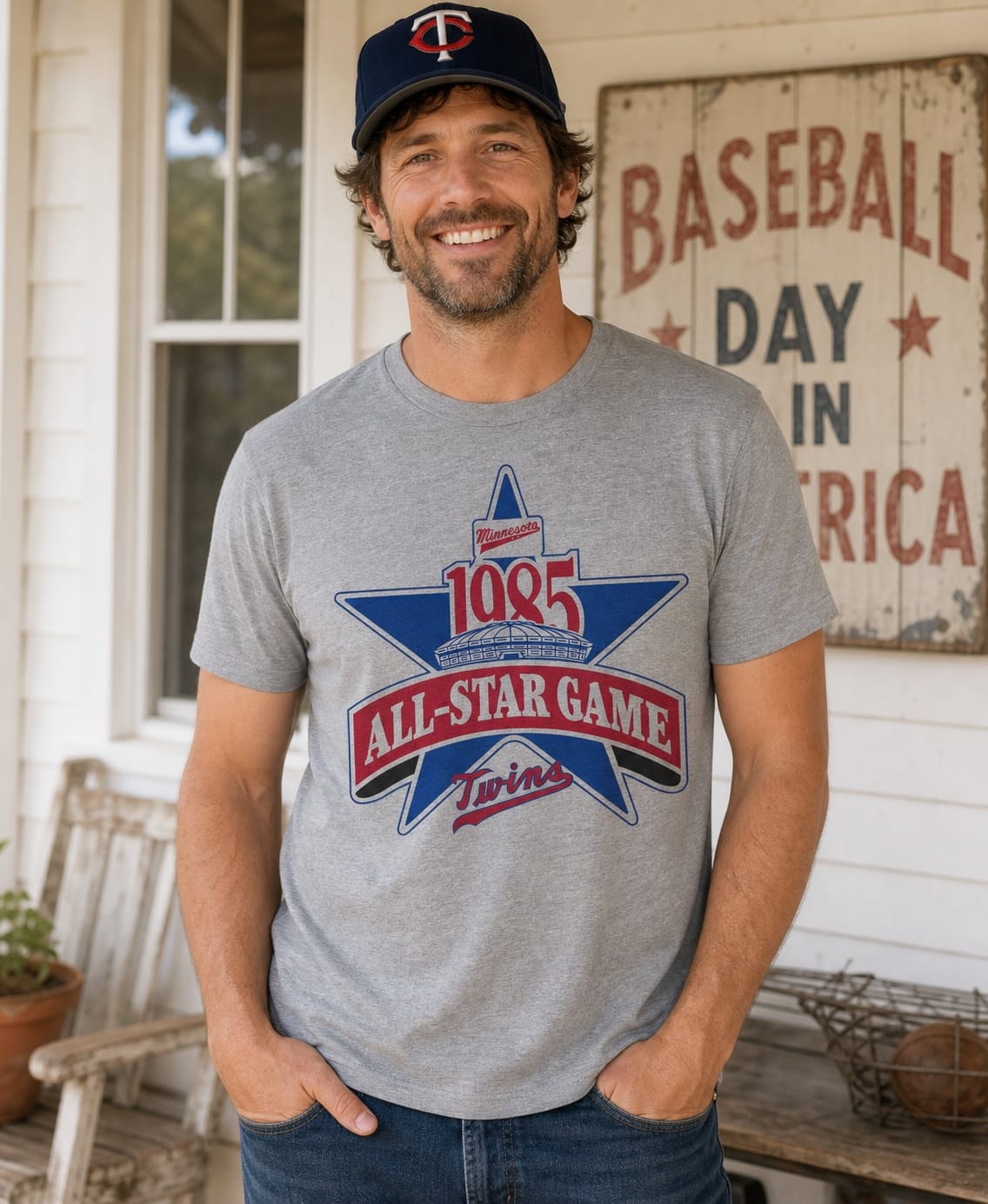 Minnesota Twins Retro All Star Game Baseball 1985 Artwork Shirt