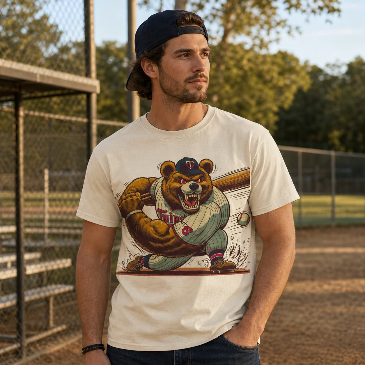 Minnesota Twins Retro Baseball Mascot Mania 1992 Artwork Shirt