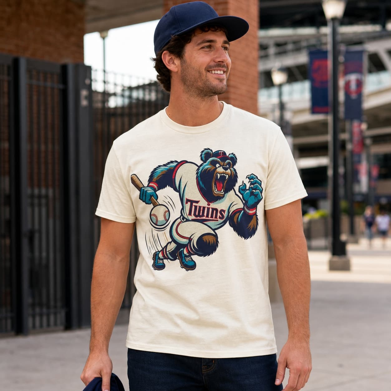 Minnesota Twins Retro Baseball Mascot Mania 1995 Artwork Shirt