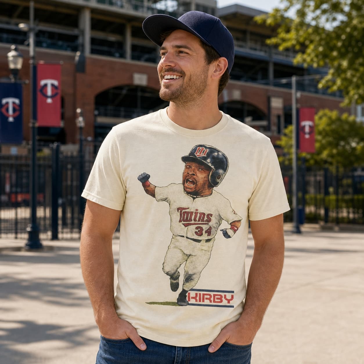 Minnesota Twins Retro Kirby Puckett Baseball 1990 Artwork Shirt