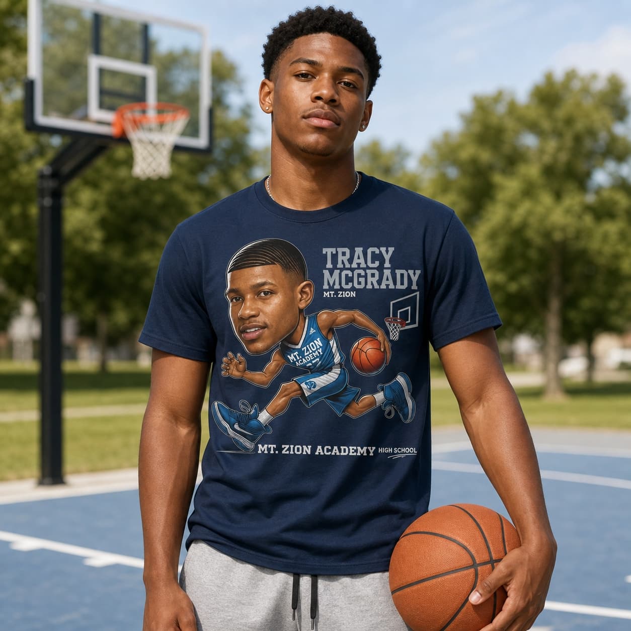 Mt. Zion Academy Tracy McGrady Exclusive Retro March Madness Basketball Shirt