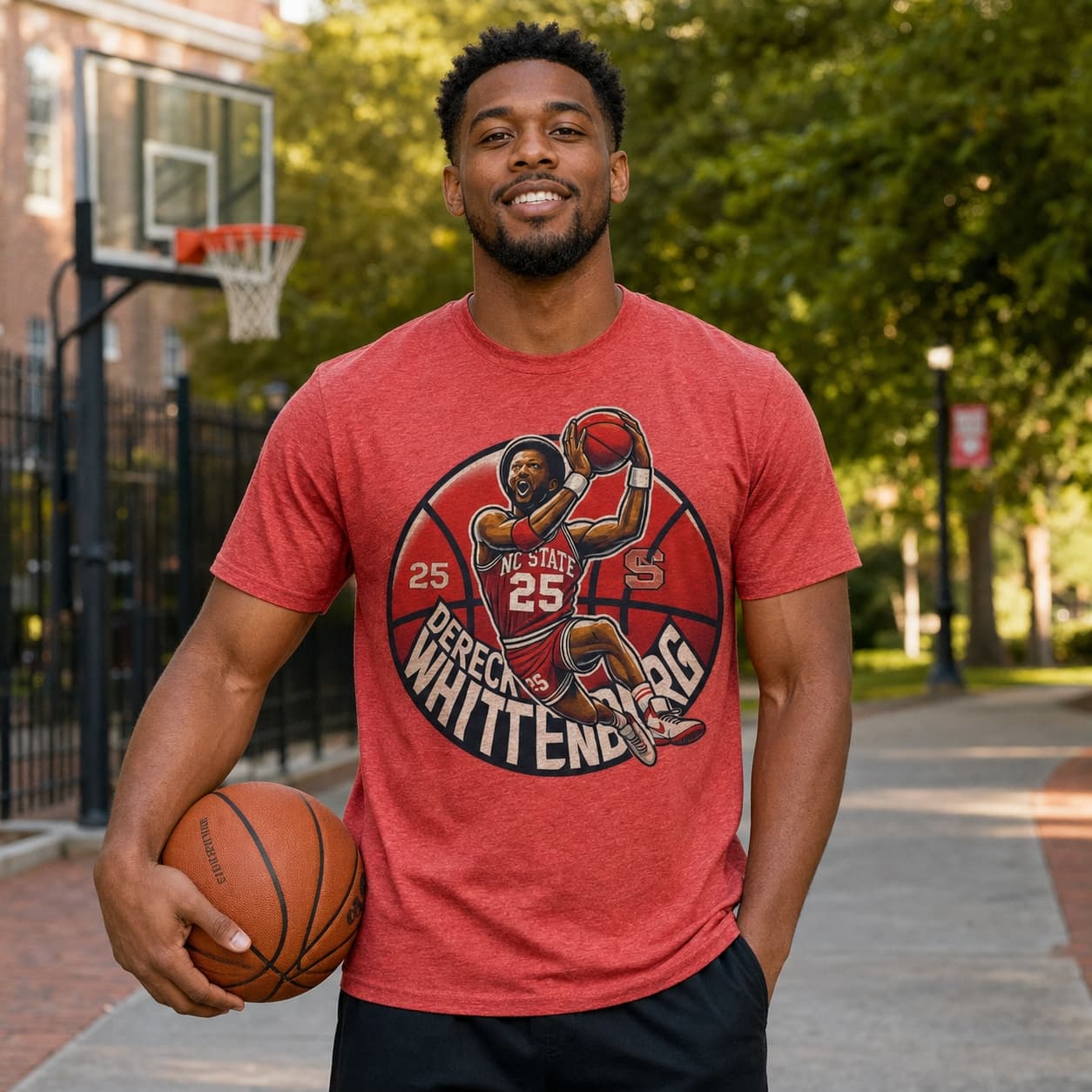 NC State Wolfpack Dereck Whittenburg Exclusive Retro March Madness Basketball Shirt