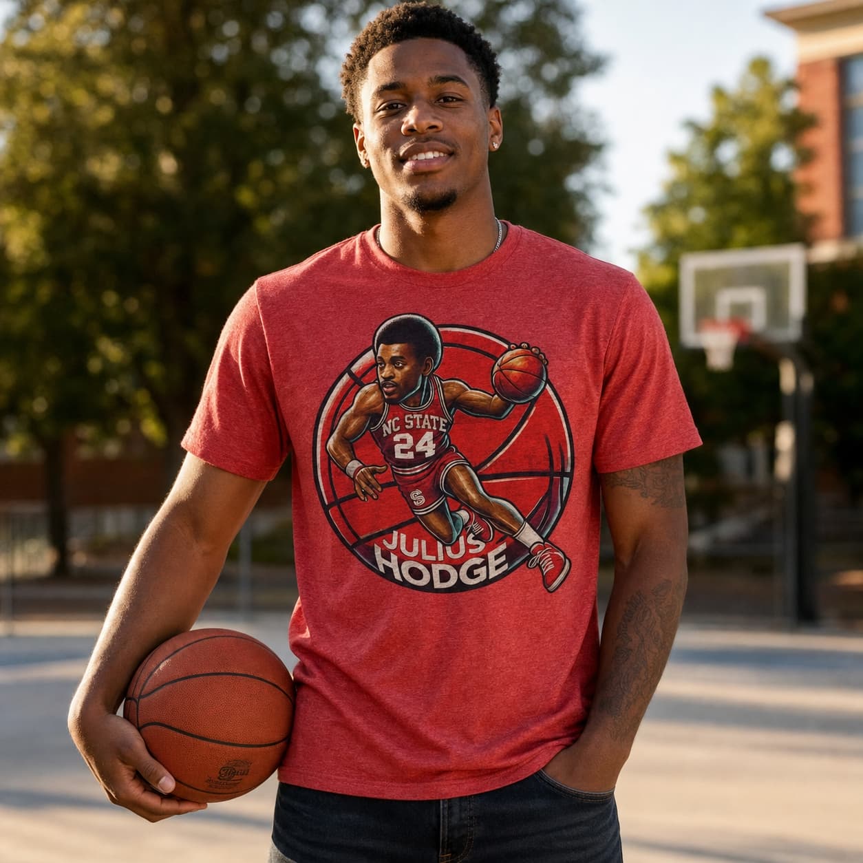 NC State Wolfpack Julius Hodge Exclusive Retro March Madness Basketball Shirt