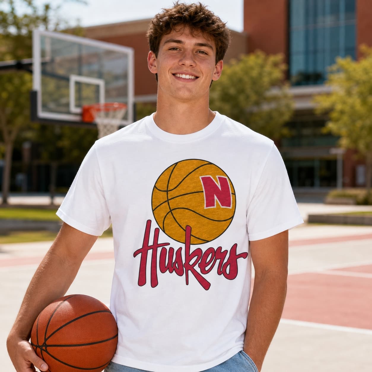 Nebraska Cornhuskers Retro Basketball 1983 Shirt
