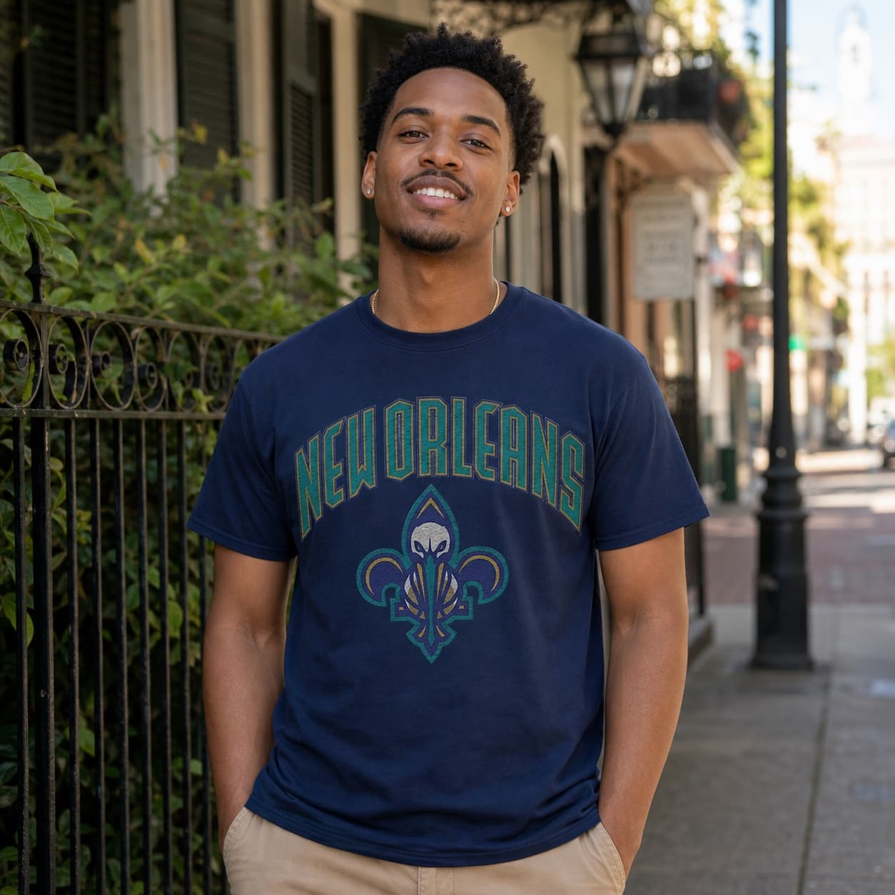 New Orleans Pelicans Retro Basketball Fleur De Lis Shirt