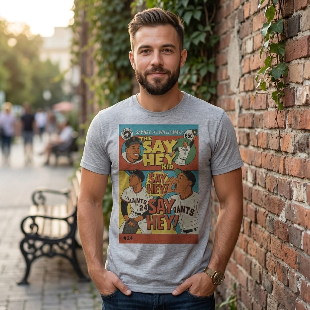 New York Giants Retro Willie Mays The Say Hey Kid Baseball 1952 Artwork Shirt