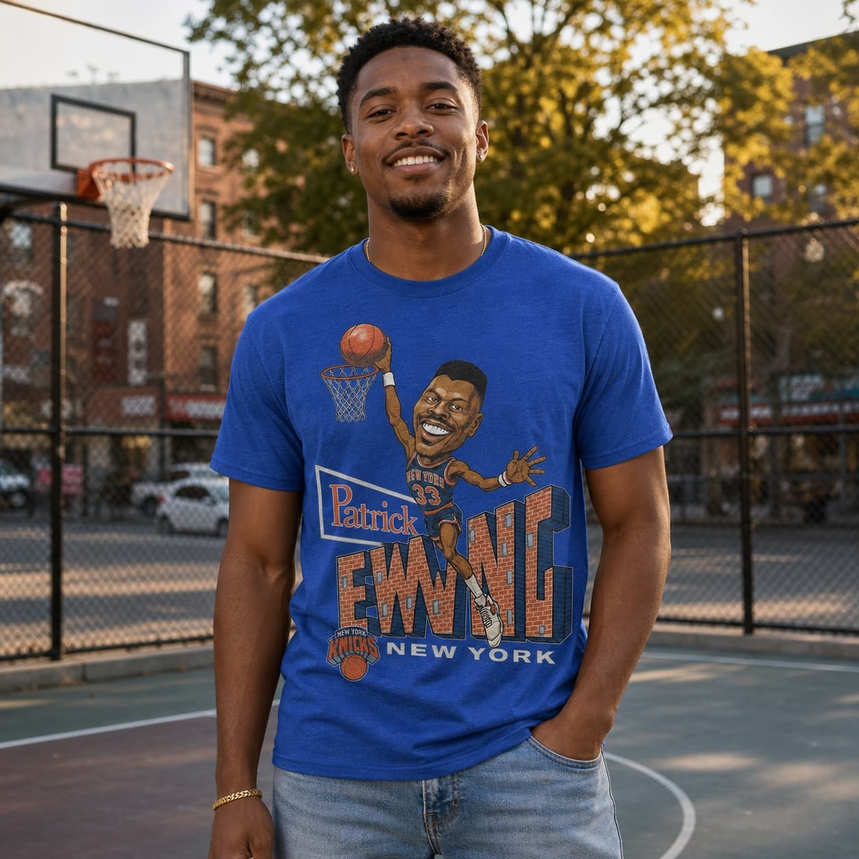 New York Knicks Patrick Ewing Retro Basketball 1992 Shirt