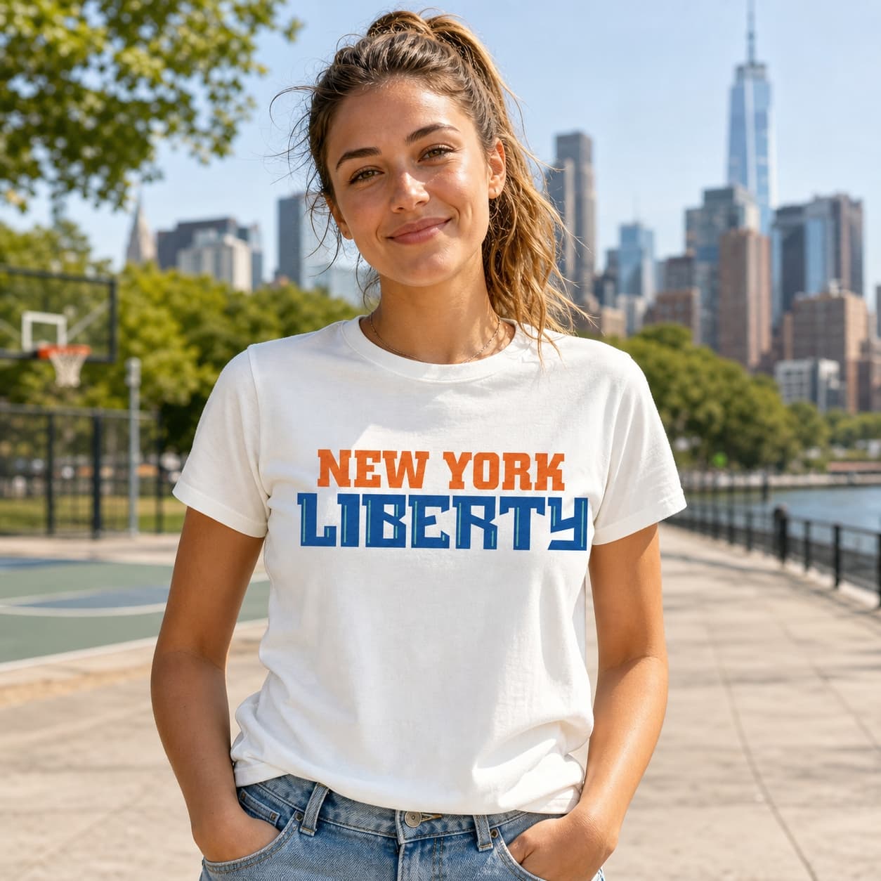 New York Liberty Retro Jersey Lettering Basketball 1998 Shirt