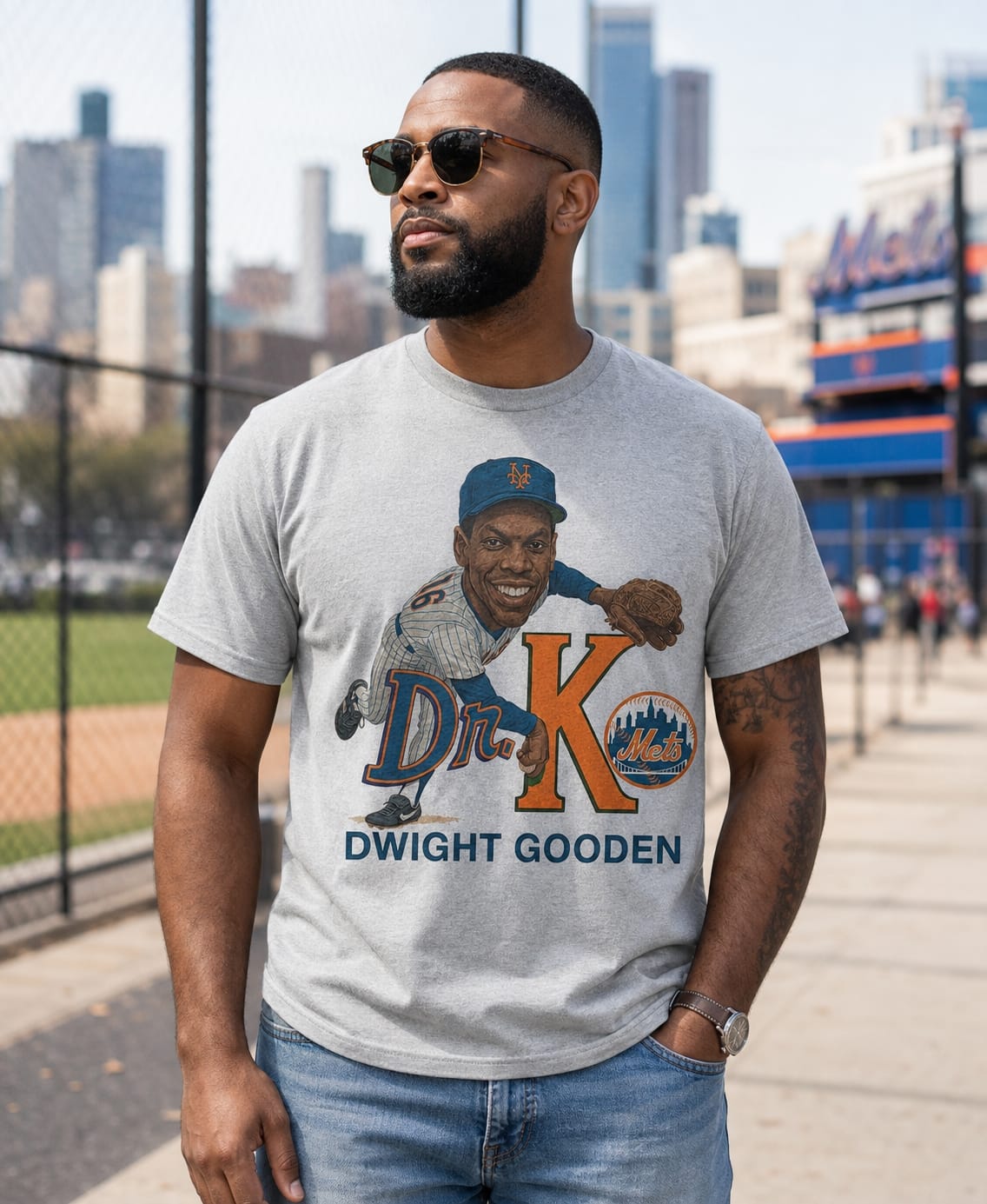 New York Mets Dwight Doc Gooden Exclusive Retro Baseball 1986 Artwork Shirt