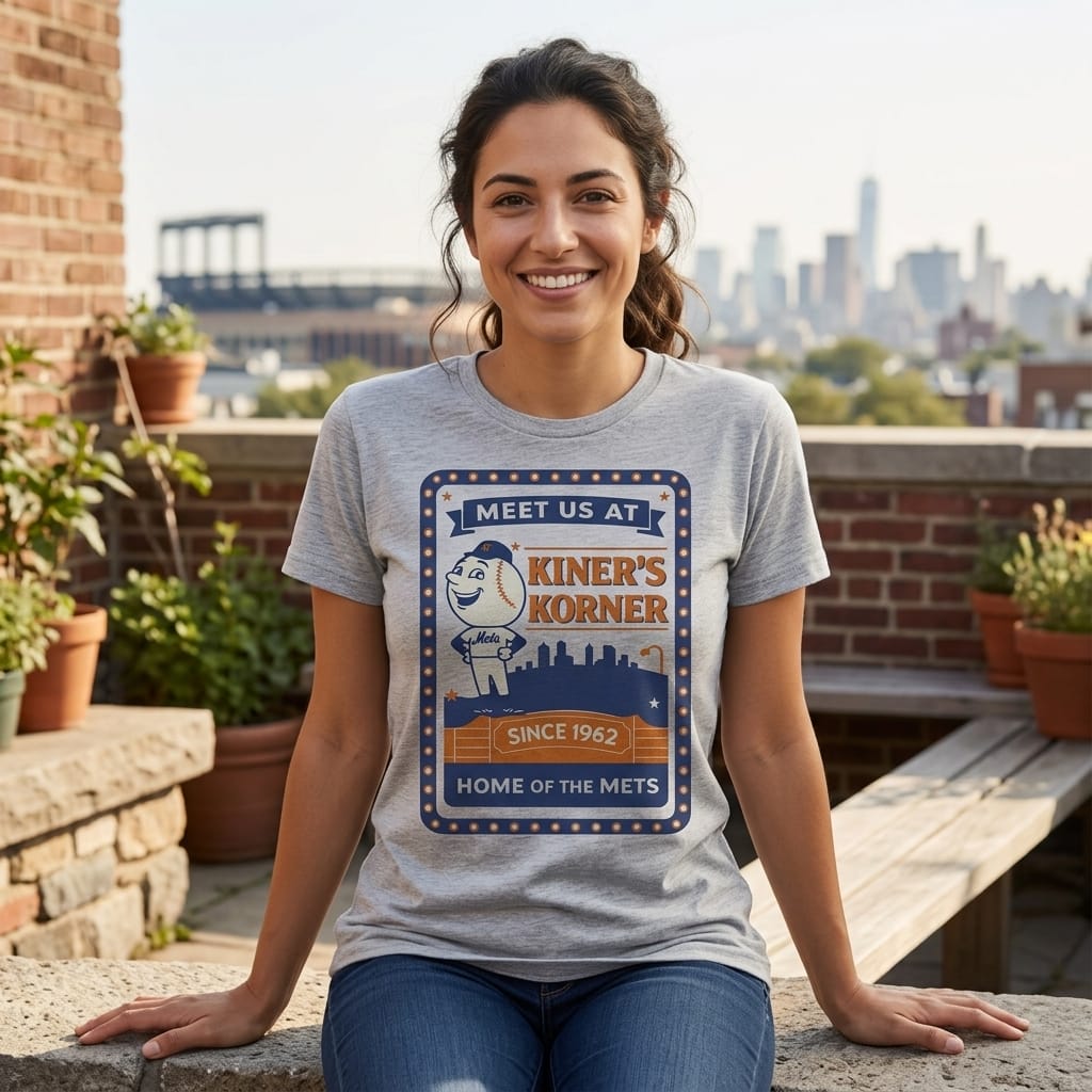 New York Mets Kiner’s Korner Vintage Baseball T-Shirt