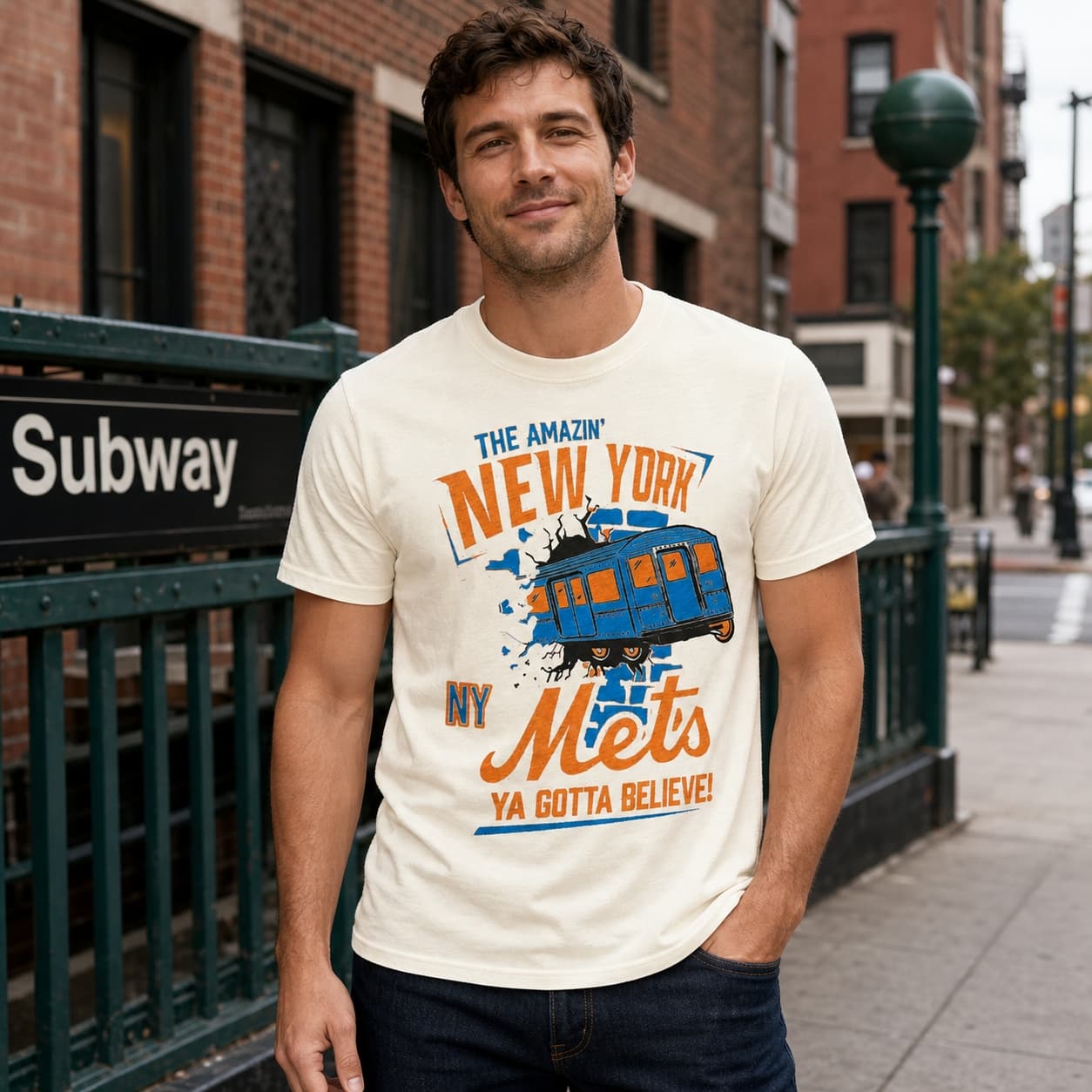 New York Mets Retro Baseball 1970 Artwork Shirt