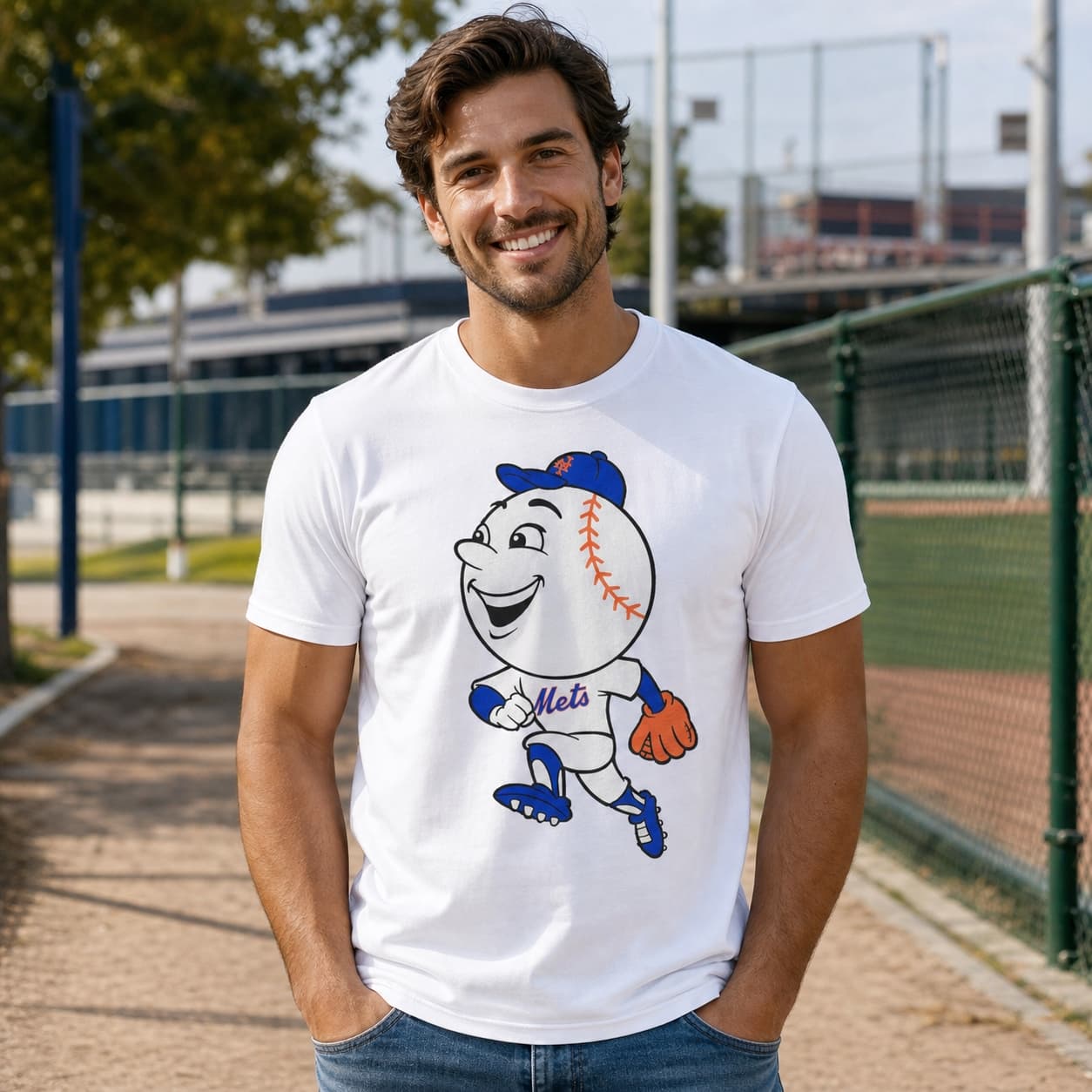 New York Mets Retro Baseball 1995 Artwork Shirt