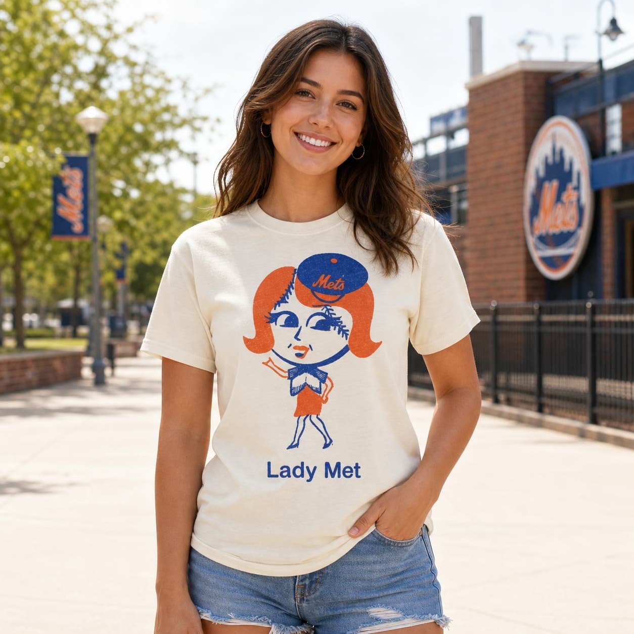 New York Mets Retro Lady Met Baseball 1963 Artwork Shirt