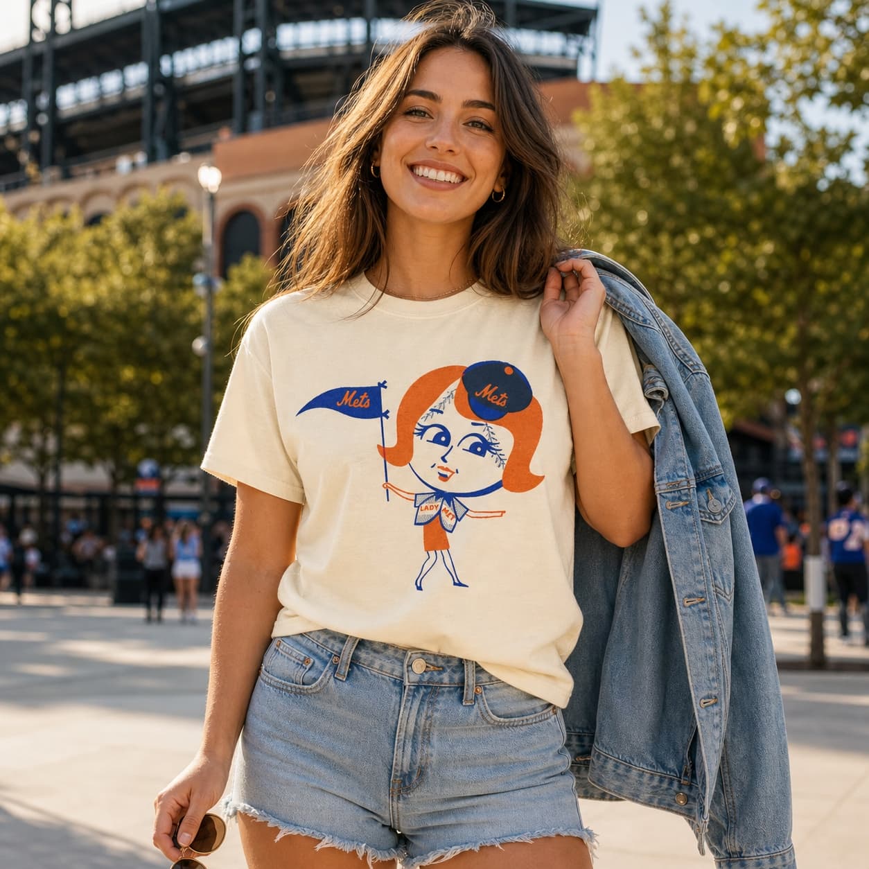New York Mets Retro Lady Met Baseball 1995 Artwork Shirt